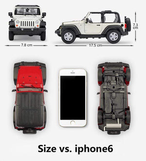Planet Gates Model Car 1:24 Scale 2007 Jeep Wrangler Diecast Car Simulator Alloy Off-Road Metal Classic Toy Car For Kid Gift Collection