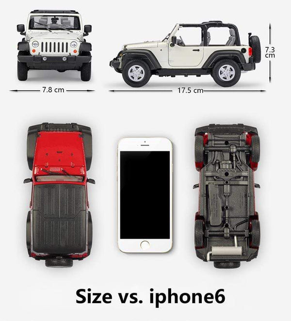 Planet Gates Model Car 1:24 Scale 2007 Jeep Wrangler Diecast Car Simulator Alloy Off-Road Metal Classic Toy Car For Kid Gift Collection