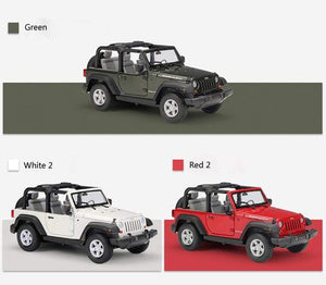Planet Gates Model Car 1:24 Scale 2007 Jeep Wrangler Diecast Car Simulator Alloy Off-Road Metal Classic Toy Car For Kid Gift Collection