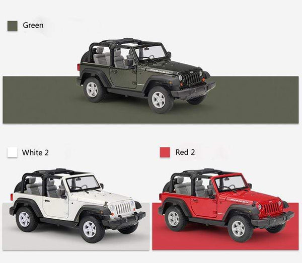 Planet Gates Model Car 1:24 Scale 2007 Jeep Wrangler Diecast Car Simulator Alloy Off-Road Metal Classic Toy Car For Kid Gift Collection