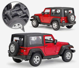 Planet Gates Model Car 1:24 Scale 2007 Jeep Wrangler Diecast Car Simulator Alloy Off-Road Metal Classic Toy Car For Kid Gift Collection