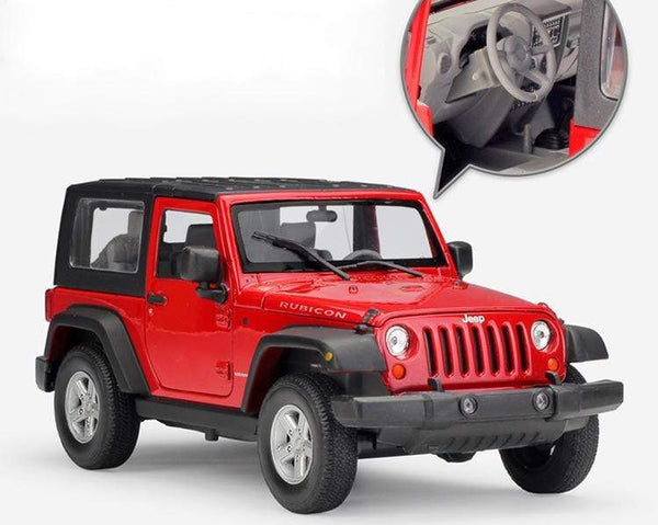 Planet Gates Model Car 1:24 Scale 2007 Jeep Wrangler Diecast Car Simulator Alloy Off-Road Metal Classic Toy Car For Kid Gift Collection