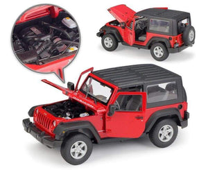 Planet Gates Model Car 1:24 Scale 2007 Jeep Wrangler Diecast Car Simulator Alloy Off-Road Metal Classic Toy Car For Kid Gift Collection