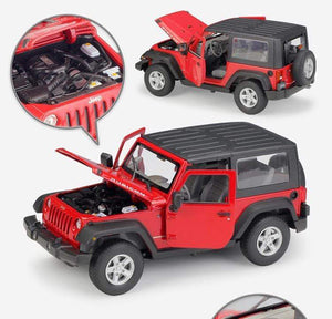 Planet Gates Model Car 1:24 Scale 2007 Jeep Wrangler Diecast Car Simulator Alloy Off-Road Metal Classic Toy Car For Kid Gift Collection