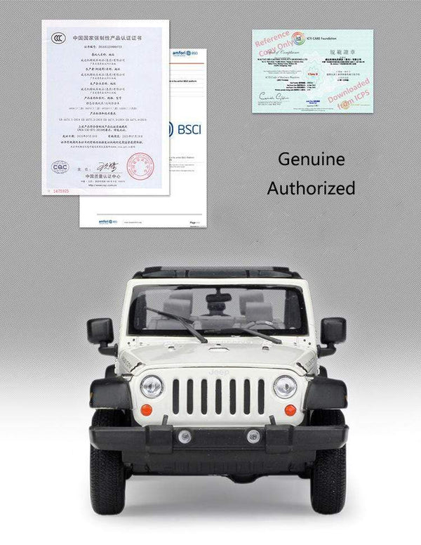 Planet Gates Model Car 1:24 Scale 2007 Jeep Wrangler Diecast Car Simulator Alloy Off-Road Metal Classic Toy Car For Kid Gift Collection