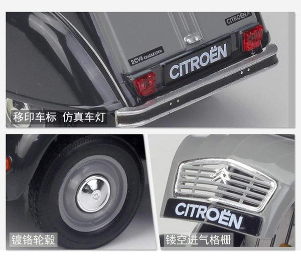 Planet Gates Model Car Diecast 1:24 Scale CITROEN 2CV 6 Charleston Classic Alloy Car Toy Vehicle Metal Toy Car For Kids Gift Collection