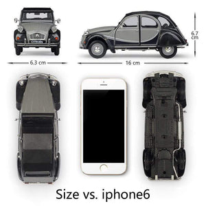 Planet Gates Model Car Diecast 1:24 Scale CITROEN 2CV 6 Charleston Classic Alloy Car Toy Vehicle Metal Toy Car For Kids Gift Collection