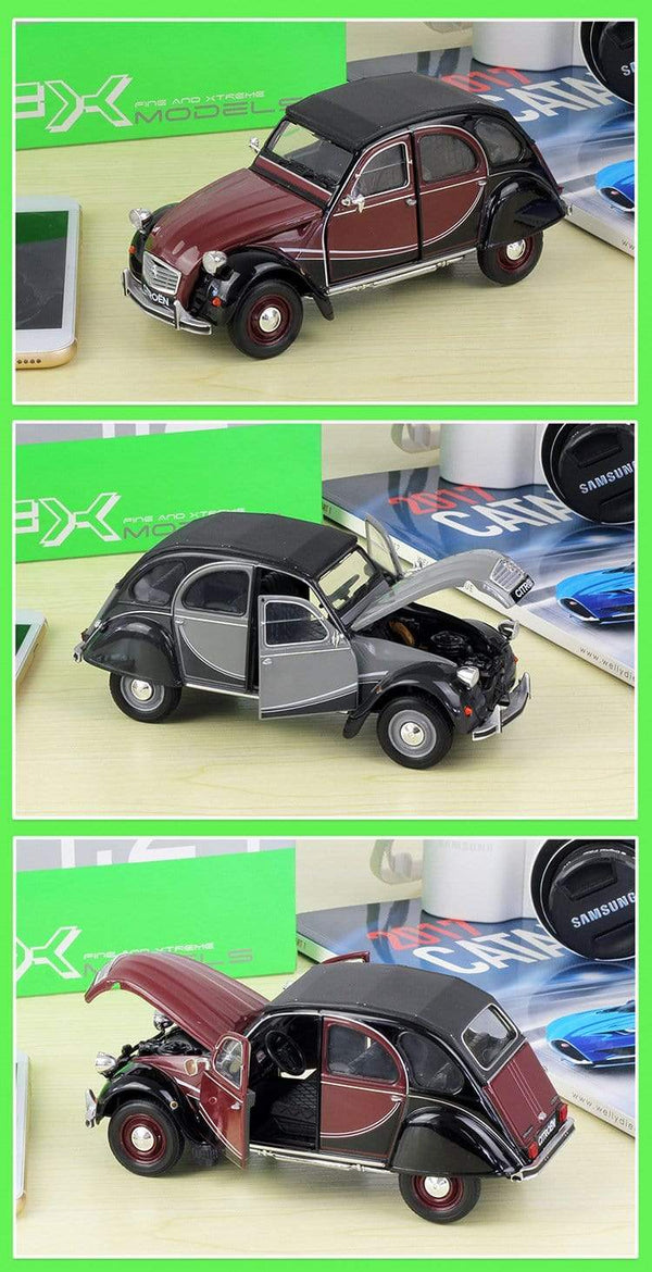 Planet Gates Model Car Diecast 1:24 Scale CITROEN 2CV 6 Charleston Classic Alloy Car Toy Vehicle Metal Toy Car For Kids Gift Collection