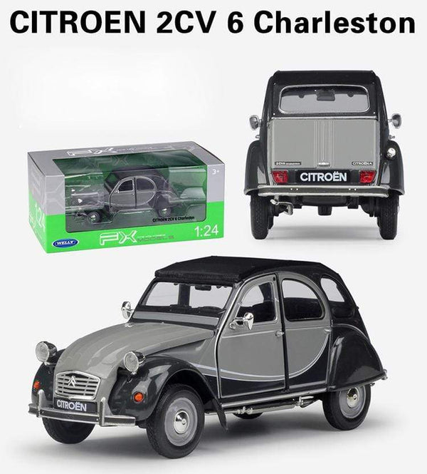 Planet Gates Model Car Diecast 1:24 Scale CITROEN 2CV 6 Charleston Classic Alloy Car Toy Vehicle Metal Toy Car For Kids Gift Collection