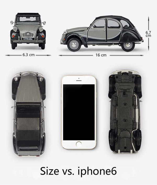 Planet Gates Model Car Diecast 1:24 Scale CITROEN 2CV 6 Charleston Classic Alloy Car Toy Vehicle Metal Toy Car For Kids Gift Collection