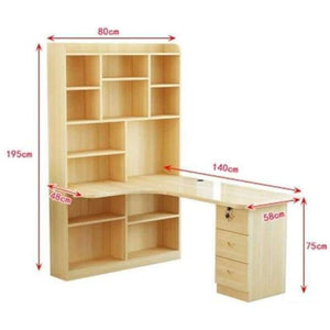 Planet Gates MODEL J Mueble Bed Office Escritorio Tisch Bureau Meuble Para Notebook Biurko Retro Wooden Desk Stand Mesa Laptop Table With Bookcase