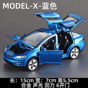 Planet Gates ModelX Bule 1:32 Tesla MODEL X MODEL 3 MODEL S Alloy Car Model Diecasts Toy Vehicles Toy Cars Kid Toys For Children Gifts Boy Toy
