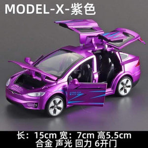 Planet Gates ModelX Purple 1:32 Tesla MODEL X MODEL 3 MODEL S Alloy Car Model Diecasts Toy Vehicles Toy Cars Kid Toys For Children Gifts Boy Toy