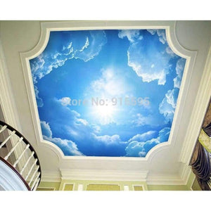 Planet Gates Modern 3D Photo Wallpaper Blue Sky And White Clouds Wall Papers Home Interior Decor Living Room Ceiling Lobby Mural Wallpaper
