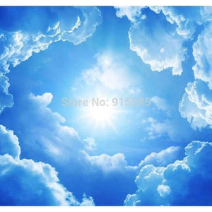 Planet Gates Modern 3D Photo Wallpaper Blue Sky And White Clouds Wall Papers Home Interior Decor Living Room Ceiling Lobby Mural Wallpaper