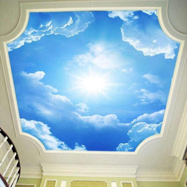 Planet Gates Modern 3D Photo Wallpaper Blue Sky And White Clouds Wall Papers Home Interior Decor Living Room Ceiling Lobby Mural Wallpaper
