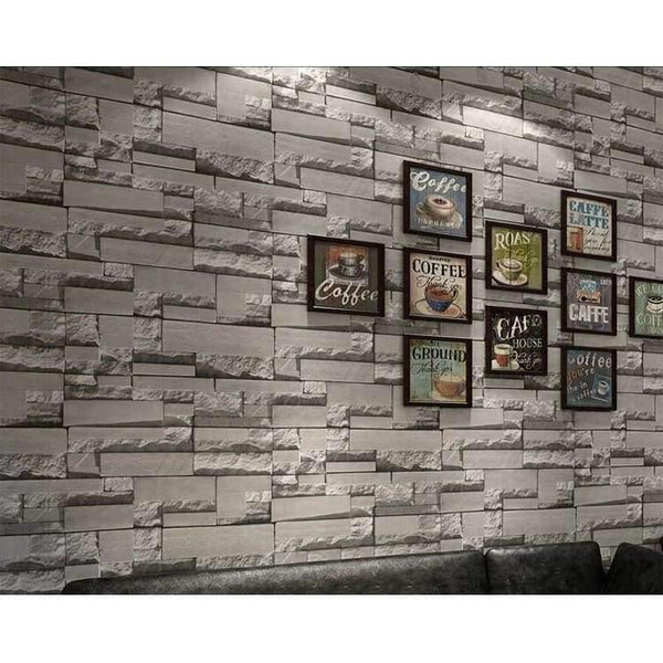 Planet Gates Modern 3D Stone Brick Wall Non-woven Wallpaper Roll Living Room Bedroom Background Wall Decor Art Wall Paper Papel De Parede 3D