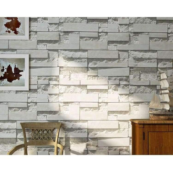 Planet Gates Modern 3D Stone Brick Wall Non-woven Wallpaper Roll Living Room Bedroom Background Wall Decor Art Wall Paper Papel De Parede 3D