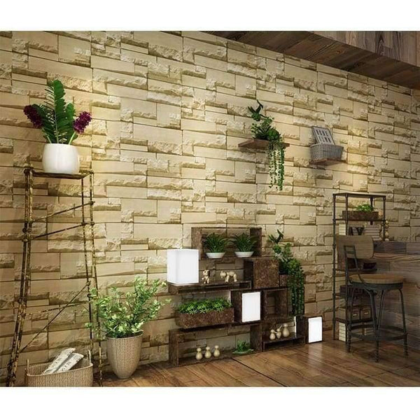 Planet Gates Modern 3D Stone Brick Wall Non-woven Wallpaper Roll Living Room Bedroom Background Wall Decor Art Wall Paper Papel De Parede 3D