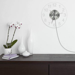 Modern Acrylic Wall Clock With LED Backlight Bedroom Bedside Night Lamp Wall Clock Glow In Dark Multi Colors LED Lighting Decor