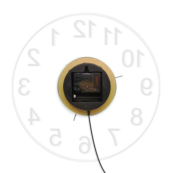 Modern Acrylic Wall Clock With LED Backlight Bedroom Bedside Night Lamp Wall Clock Glow In Dark Multi Colors LED Lighting Decor