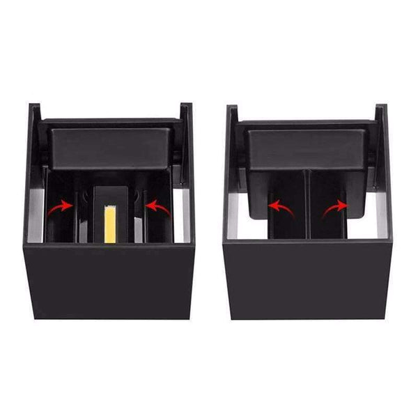 Planet Gates Modern Brief Cube Adjustable Surface Mounted  LED Wall Lamps Outdoor Waterproof IP65 Aluminum Wall Lights up down Garden Lights