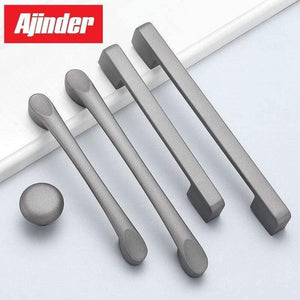 Modern Gray Cabinet Handles Solid Drawer Knobs Kitchen Cupboard Door Pulls Furniture Handle Cabinet Hardware Bathroom Accessory