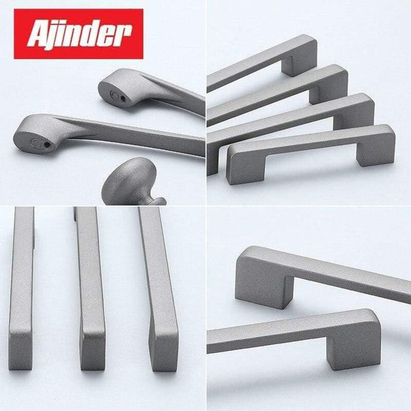 Modern Gray Cabinet Handles Solid Drawer Knobs Kitchen Cupboard Door Pulls Furniture Handle Cabinet Hardware Bathroom Accessory