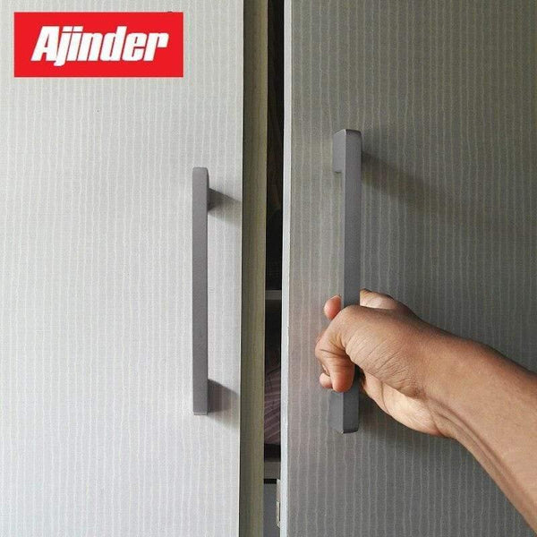 Modern Gray Cabinet Handles Solid Drawer Knobs Kitchen Cupboard Door Pulls Furniture Handle Cabinet Hardware Bathroom Accessory