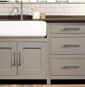 Modern Gray Cabinet Handles Solid Drawer Knobs Kitchen Cupboard Door Pulls Furniture Handle Cabinet Hardware Bathroom Accessory