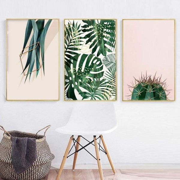 Modern Landscape Poster Tropical Sea Palm Tree Bus Wall Art Inspirational Canvas Painting Picture Living Room Home Decoration