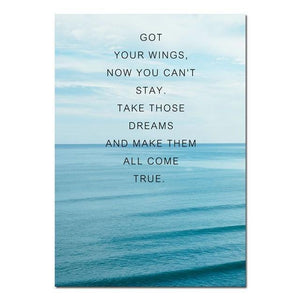 Modern Landscape Poster Tropical Sea Palm Tree Bus Wall Art Inspirational Canvas Painting Picture Living Room Home Decoration