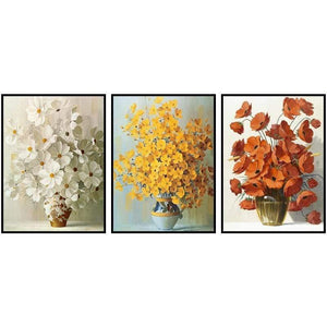 Planet Gates Modern Minimalist Potted Flower Poster Red Yellow Orange Flower Print Canvas Painting Home Wall Art Decoration Can Be Customized