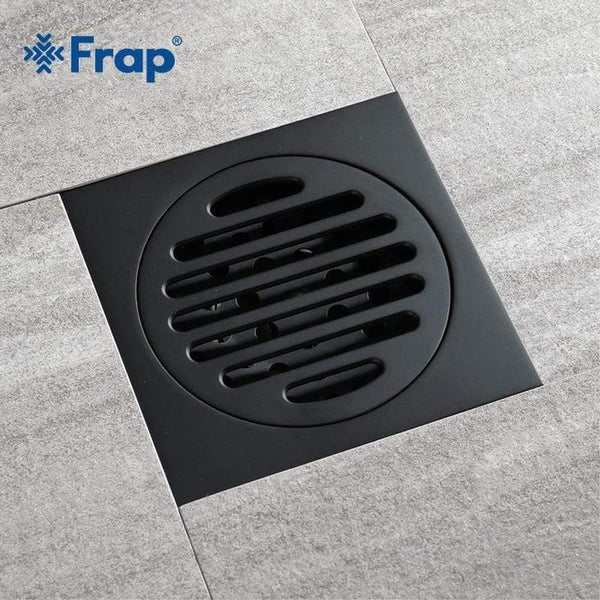 Planet Gates Modern Pure Black Waste Drainer Ordinary Bathroom Toilet Bathroom Balcony Rapid Drainage Tile Insert Square Drains Y38106 (Y38106)