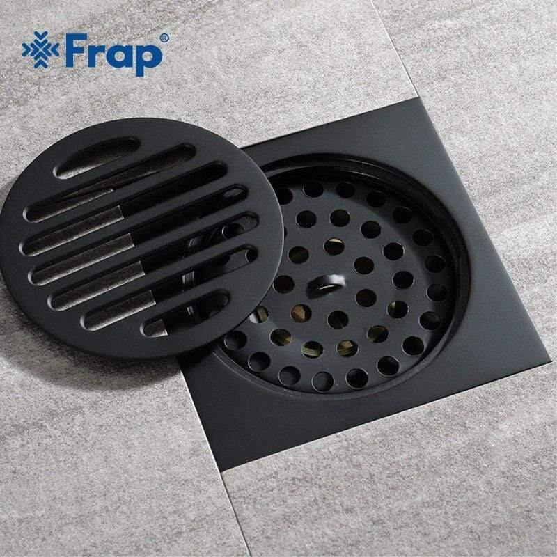 Planet Gates Modern Pure Black Waste Drainer Ordinary Bathroom Toilet Bathroom Balcony Rapid Drainage Tile Insert Square Drains Y38106 (Y38106)
