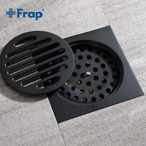 Planet Gates Modern Pure Black Waste Drainer Ordinary Bathroom Toilet Bathroom Balcony Rapid Drainage Tile Insert Square Drains Y38106 (Y38106)