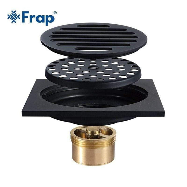 Planet Gates Modern Pure Black Waste Drainer Ordinary Bathroom Toilet Bathroom Balcony Rapid Drainage Tile Insert Square Drains Y38106 (Y38106)