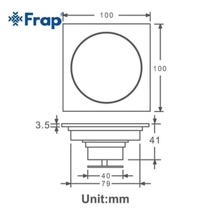 Planet Gates Modern Pure Black Waste Drainer Ordinary Bathroom Toilet Bathroom Balcony Rapid Drainage Tile Insert Square Drains Y38106 (Y38106)