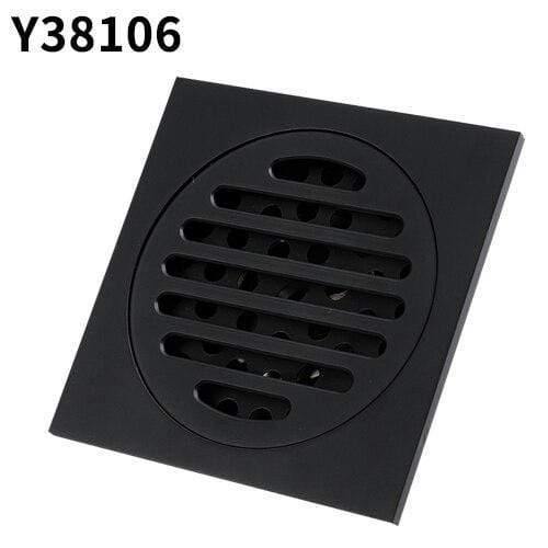 Planet Gates Modern Pure Black Waste Drainer Ordinary Bathroom Toilet Bathroom Balcony Rapid Drainage Tile Insert Square Drains Y38106 (Y38106)