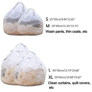 Planet Gates Modern S-XL Large Drawstring Bra Underwear Laundry Bag Household Cleaning washing machine mesh holder bags white color drop ship