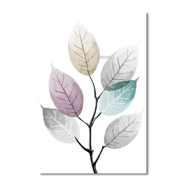 Planet Gates Modern Simple Small Fresh Leave Decorative Painting Modular Picture Wall Art Canvas Painting for Living Room No Framed