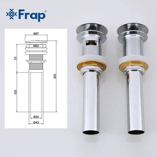 Planet Gates Modern Style Bathroom Basin  Pop Up Vanity Vessel Sink Drain With Overflow Hole F65 F65-2