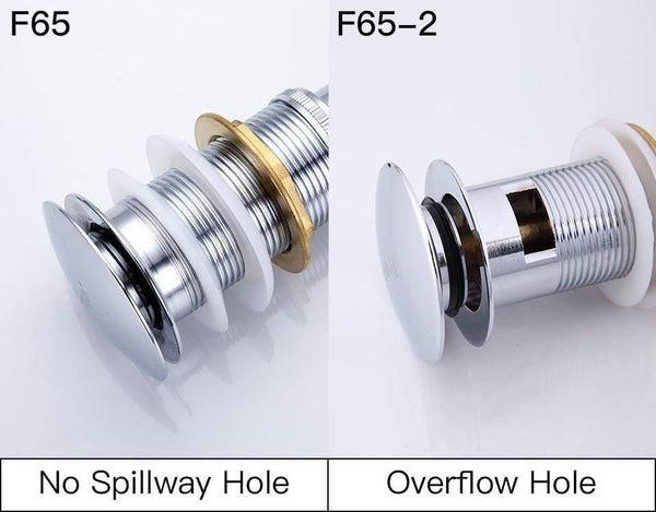 Planet Gates Modern Style Bathroom Basin  Pop Up Vanity Vessel Sink Drain With Overflow Hole F65 F65-2