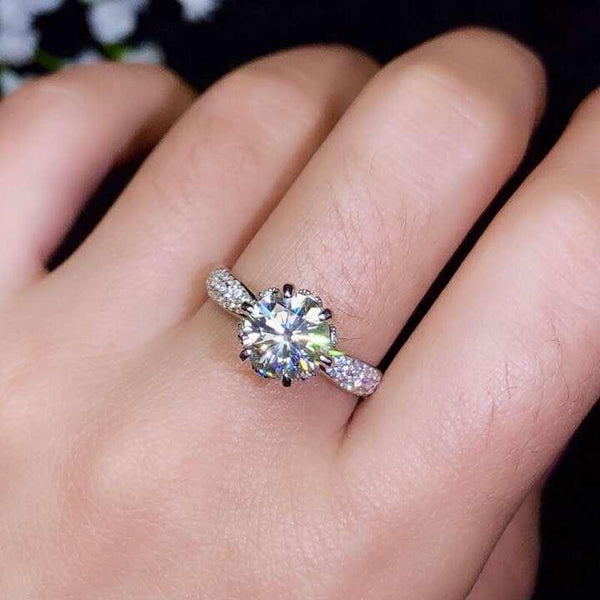 Planet Gates Moissanite, 925 Silver fashion design, strong fire color,  diamond, high hardness 1.5ct