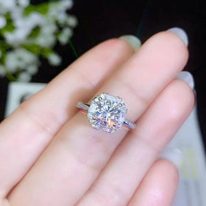 Planet Gates Moissanite, 925 Silver fashion design, strong fire color,diamond, high hardness 1ct stone