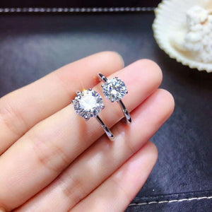 Planet Gates Moissanite Gemstone 4 Claw Simple Diamond Ring for Women Real 925 Sterling Silver Charm Fine Wedding Jewelry
