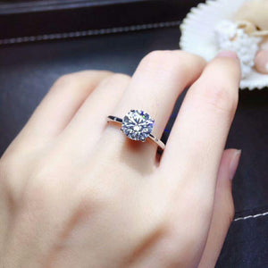 Planet Gates Moissanite Gemstone 4 Claw Simple Diamond Ring for Women Real 925 Sterling Silver Charm Fine Wedding Jewelry