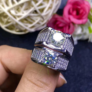 Planet Gates Moissanite Men's rings, now the most popular gemstone, have high hardness, comparable to diamonds. 925 Silver