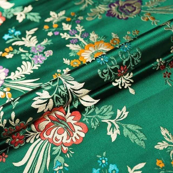 Planet Gates molv / 50x75cm Flower Fabrics Brocade Jacquard Pattern Fabric For Sewing Cheongsam And Kimono Material For DIY