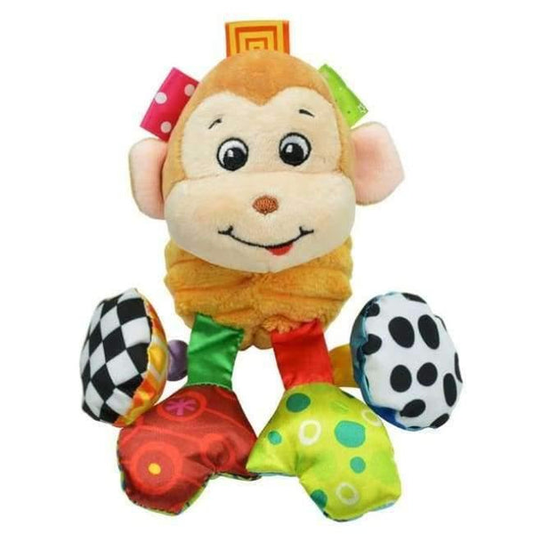 Planet Gates Monkey 1pcs Sozzy Multifunctional Baby Toys Animal Plush Toys Rattles Mobiles Soft Cotton Infant Pram Stroller Car Rattles Hanging